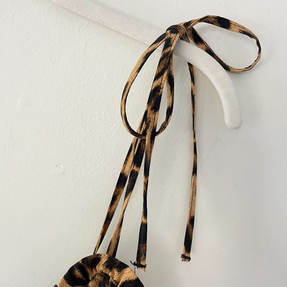 Zara Leopard Print Mini Dress With Button Detail (Sz Small) - Picture 9 of 9